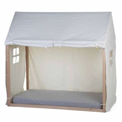 CHILDHOME Cubierta para cama en forma de casa blanco 150x80x140 cm