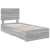 vidaXL Estructura de cama con cabecera Gris Sonoma 100 x 200 cm