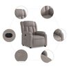 vidaXL Sill&oacute;n reclinable el&eacute;ctrico tela gris taup&eacute;