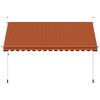 vidaXL Toldo manual retr&aacute;ctil naranja y marr&oacute;n 400 cm
