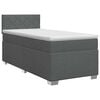 vidaXL Cama box spring con colch&oacute;n Gris oscuro 80 x 200 cm Tela