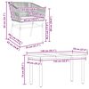 vidaXL Juego comedor jardín 5 pzas cojines ratán sintético vidrio gris
