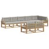 vidaXL Conjunto de sof&aacute;s de exterior 6 pcs Blanco y Gris Claro