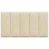 vidaXL Cabecero de cama acolchado Hanko tela crema 90 cm