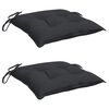 vidaXL Cojines de silla de jardín 2 uds tela Oxford negro 40x40x7 cm
