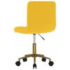 vidaXL Silla de comedor giratoria de terciopelo amarillo