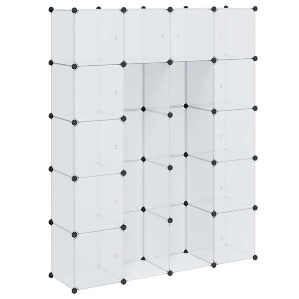 vidaXL Armario modular con 14 compartimentos blanco 37x146x180,5 cm