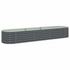 vidaXL Arriate de acero galvanizado gris 320x80x44 cm