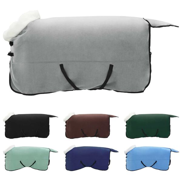 vidaXL Manta para Caballo Verde oscuro completo 155 cm Forro polar