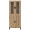 vidaXL Alacena Roble artesanal 69,5 x 34 x 180 cm Madera contrachapada