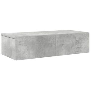 vidaXL Estante de pared con cajones madera contrachapada gris hormig&oacute;n
