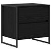 vidaXL Mesa de Noche Roble Negro 50 x 39.5 x 50 cm