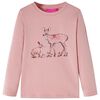 vidaXL Camiseta infantil de manga larga rosa 128