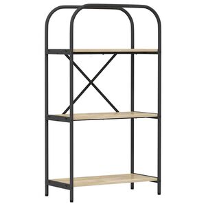 vidaXL Estante de libros 3 niveles 60 x 30 x 109 cm Roble Sonoma