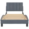 vidaXL Estructura de cama sin colch&oacute;n Hanko terciopelo gris oscuro 90x190 cm