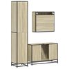 vidaXL Set de muebles de baño 3 pzas madera contrachapada roble Sonoma