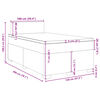 vidaXL Cama box spring con colch&oacute;n tela gris taupe 120x200 cm