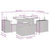 vidaXL Set de muebles de jard&iacute;n 5 pzas y cojines rat&aacute;n sint&eacute;tico negro