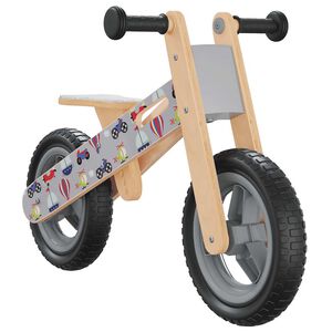 vidaXL Bicicleta de equilibrio para niños estampado gris
