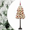 vidaXL &Aacute;rbol de Navidad artificial de ramas plegables con bolas 120 cm