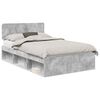 vidaXL Estructura de cama Concreto 120 x 200 cm Madera de pino macizo