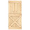 vidaXL Puerta corredera con herrajes madera maciza de pino 95x210 cm
