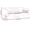 vidaXL Sofá cama con colchón terciopelo gris oscuro 80x200 cm