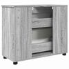 vidaXL Gabinete de Ba&ntilde;o con caj&oacute;n Gris Sonoma 76,5 x 35 x 64 cm