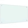 vidaXL Protecci&oacute;n salpicaduras cocina vidrio templado color leche 90x50 cm