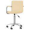 vidaXL Sillas de comedor giratorias 6 uds cuero sint&eacute;tico color crema