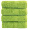 vidaXL Toallas de invitados SOLUND 4 uds verde manzana 30x50 cm 600gsm