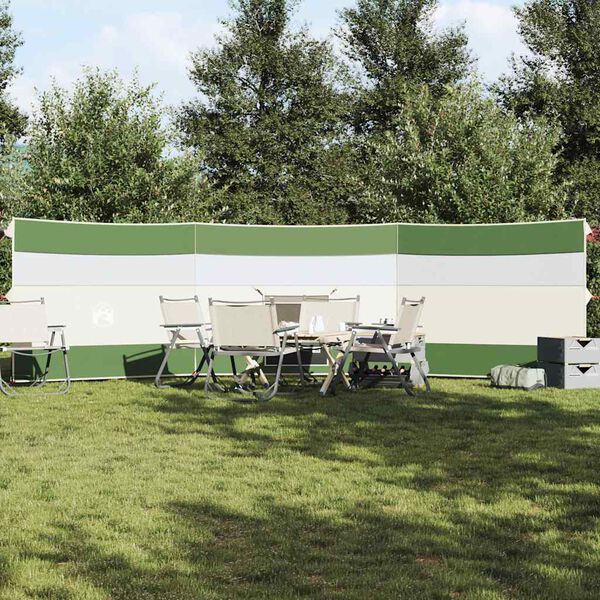 vidaXL Cortaviento de camping impermeable verde 508x130 cm