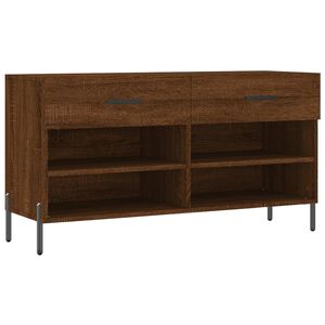 vidaXL Banco zapatero madera de ingenier&iacute;a marr&oacute;n roble 102x35x55 cm