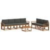 vidaXL Conjunto de sof&aacute;s de exterior 8 uds. Natural y Antracita