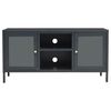 vidaXL Mueble para el televisor acero y vidrio gris antracita 105x35x52 cm