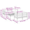 vidaXL Juego de sof&aacute;s jard&iacute;n 6 pzas con cojines madera pino impregnada