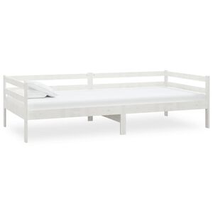 vidaXL Sof&aacute; cama sin colch&oacute;n madera maciza de pino blanco 90x200 cm