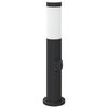 vidaXL Baliza de luz con toma de corriente de 50 cm, acero inoxidable, IP44