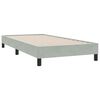 vidaXL Cama box spring con colch&oacute;n terciopelo gris claro 90x210 cm