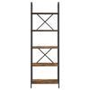 vidaXL Estante de libros Roble ahumado 60 x 30 x 183 cm