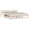 vidaXL Estructura de cama con cabecera Marrón 208.6 x 157.6 x 69.4 cm