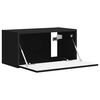 vidaXL Mueble de TV Montado en la Pared Negro 60 x 31 x 29.5 cm
