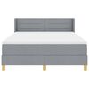 vidaXL Cama con Somier con colch&oacute;n Gris claro 140 x 190 cm tela