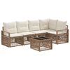vidaXL Conjunto de sof&aacute;s de jard&iacute;n 6 pcs Beige rat&aacute;n sint&eacute;tico