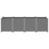 vidaXL Jardinera PP gris claro 160x40x53 cm