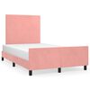 vidaXL Estructura de cama sin colch&oacute;n terciopelo rosa 120x190 cm