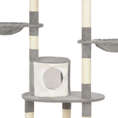 vidaXL Rascador para gatos con postes de sisal 180 cm gris