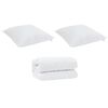 vidaXL Edredón con almohadas con almohada 3 pcs Microfibra