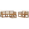 vidaXL Conjunto de sof&aacute;s de exterior 6 pcs Natural