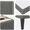 vidaXL Estructura de cama con colch&oacute;n Gris oscuro 200 x 200 cm